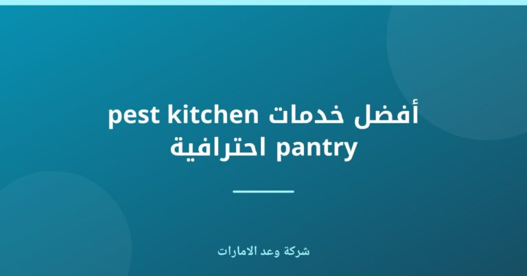 أفضل خدمات تنظيف مخزن المطبخ من الآفات في الإمارات